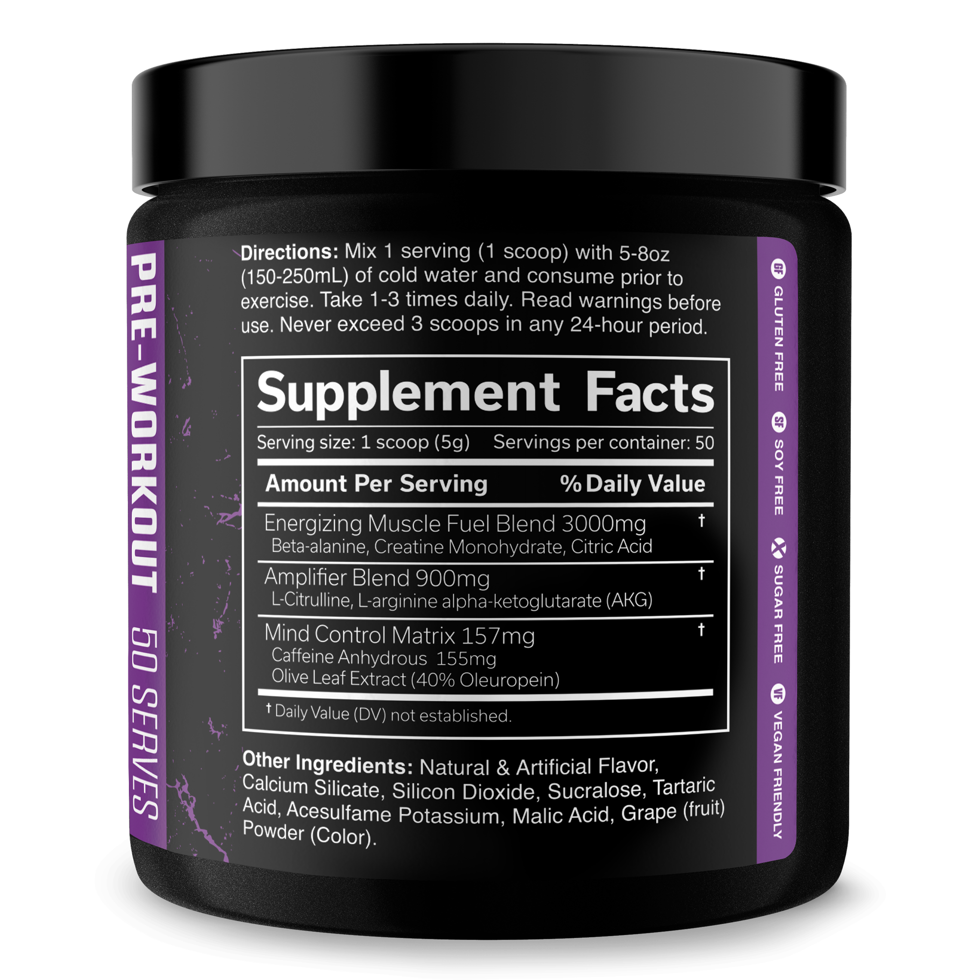 Pre Workout Fitness Supplement Powder