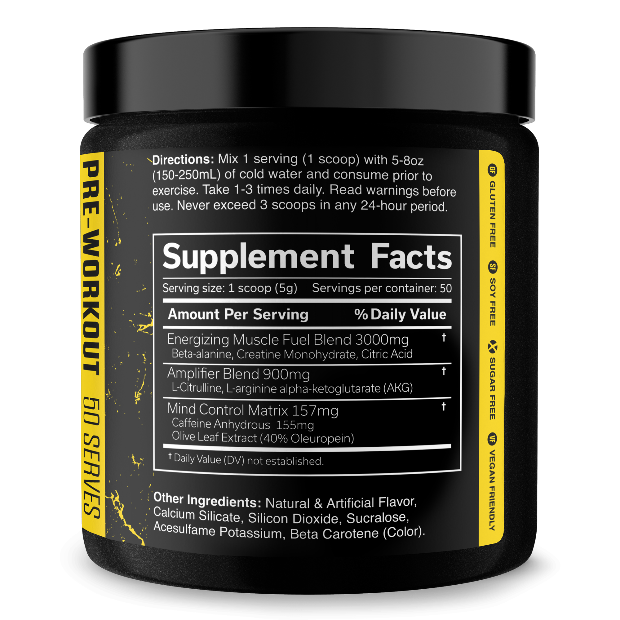 Pre Workout Fitness Supplement Powder