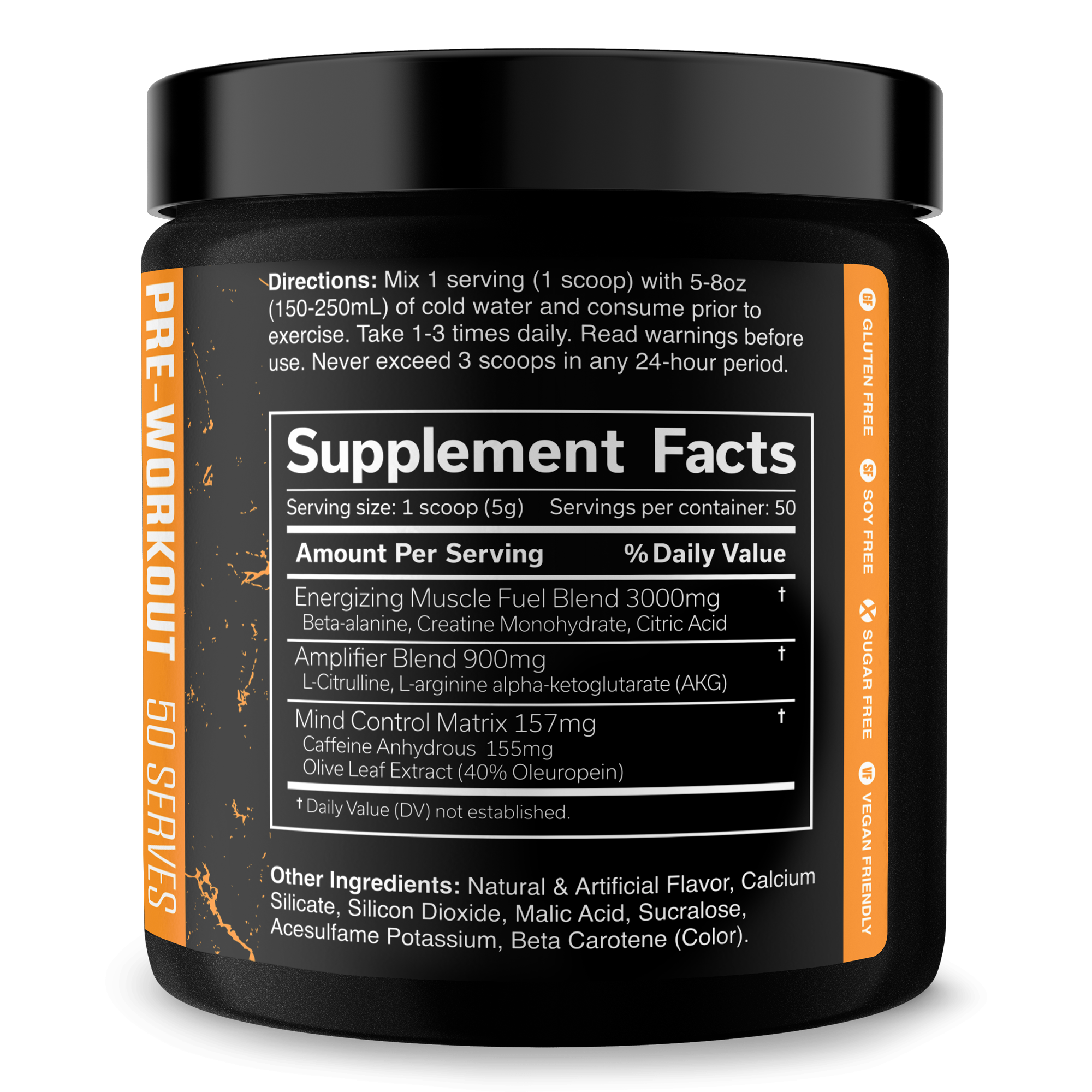 Pre Workout Fitness Supplement Powder