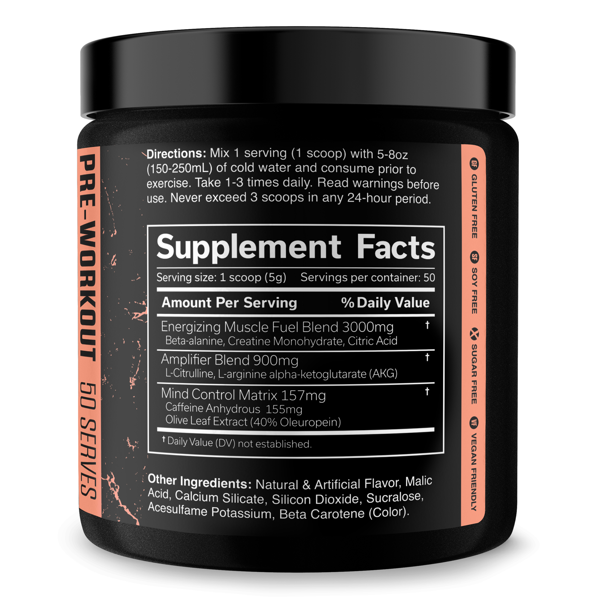 Pre Workout Fitness Supplement Powder