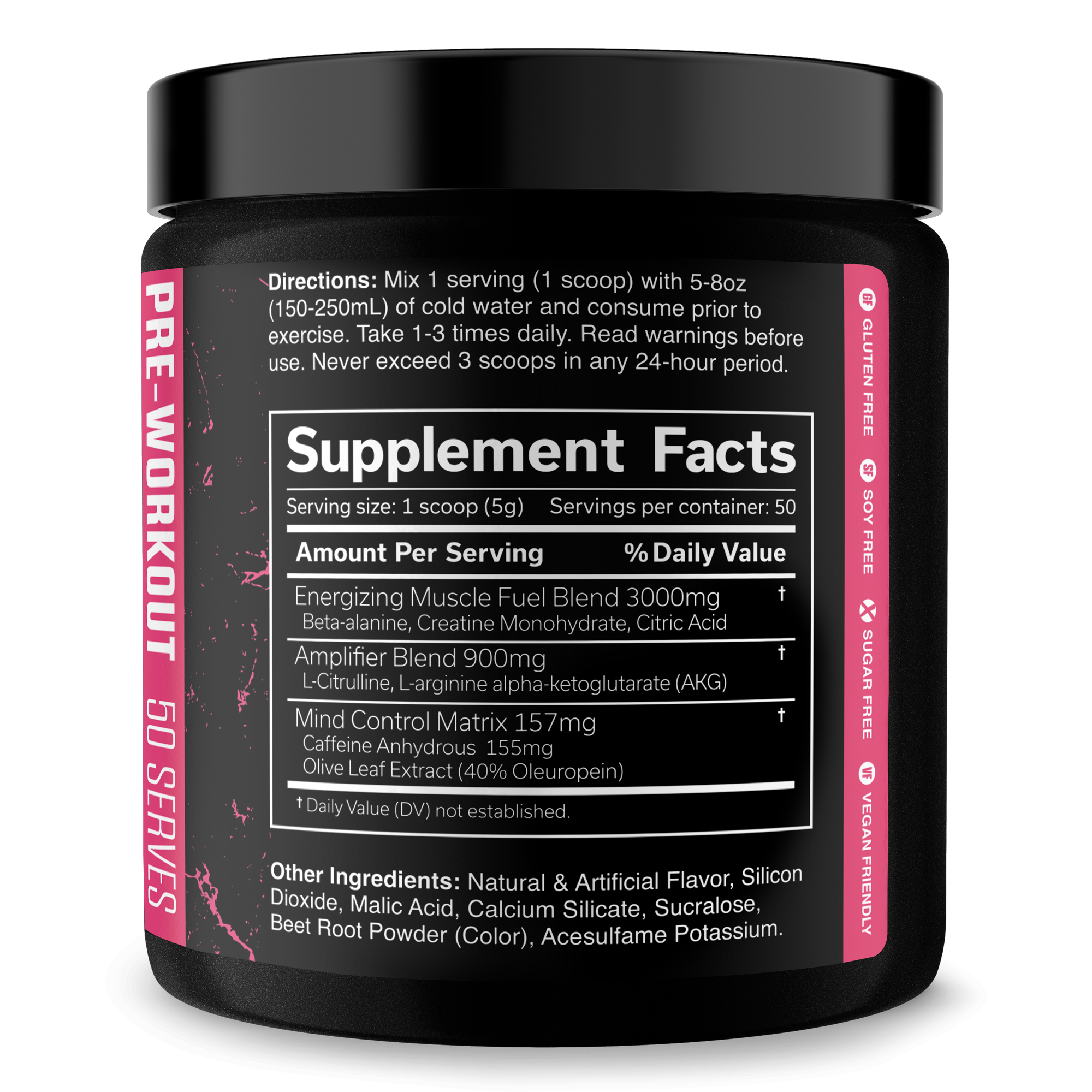 Pre Workout Fitness Supplement Powder