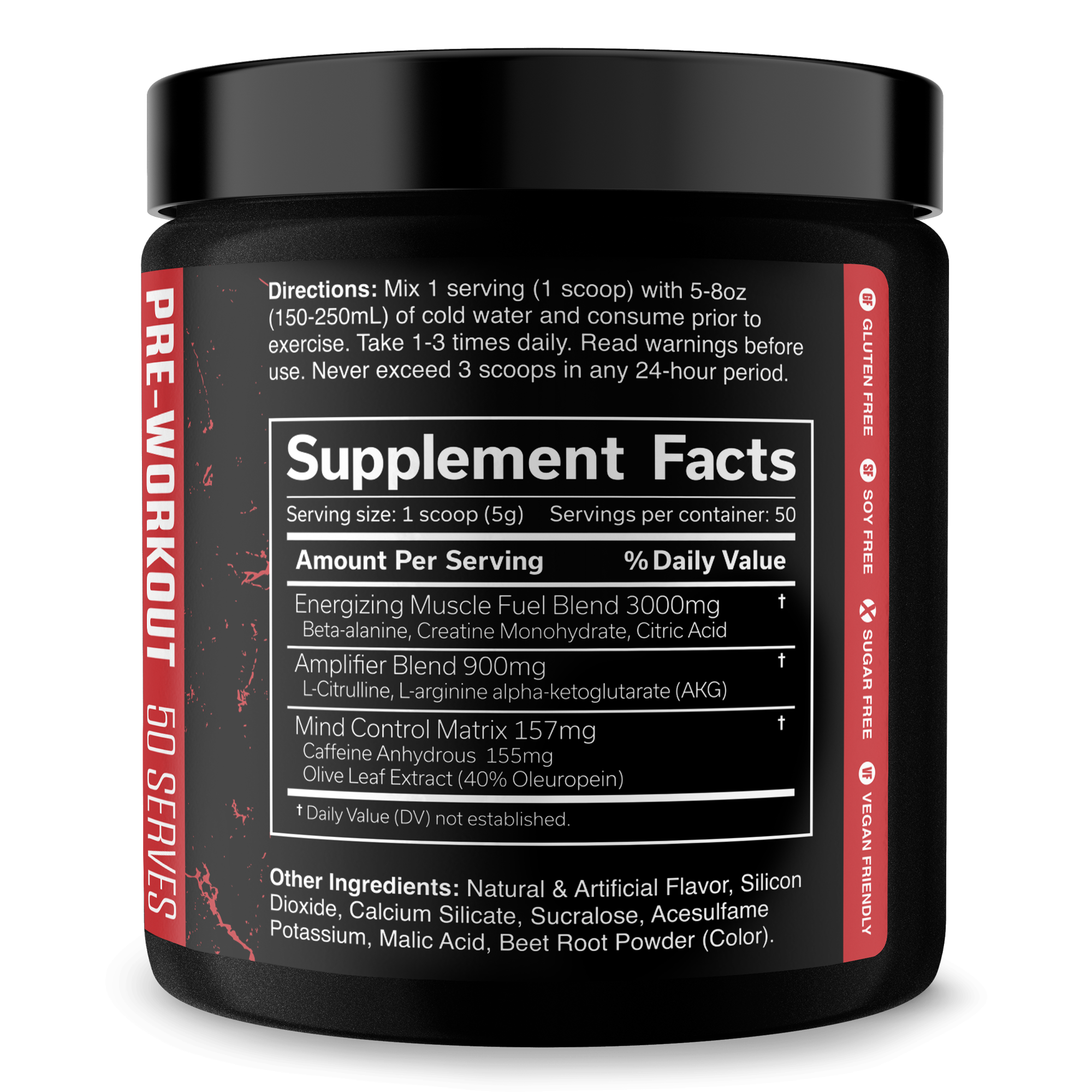 Pre Workout Fitness Supplement Powder