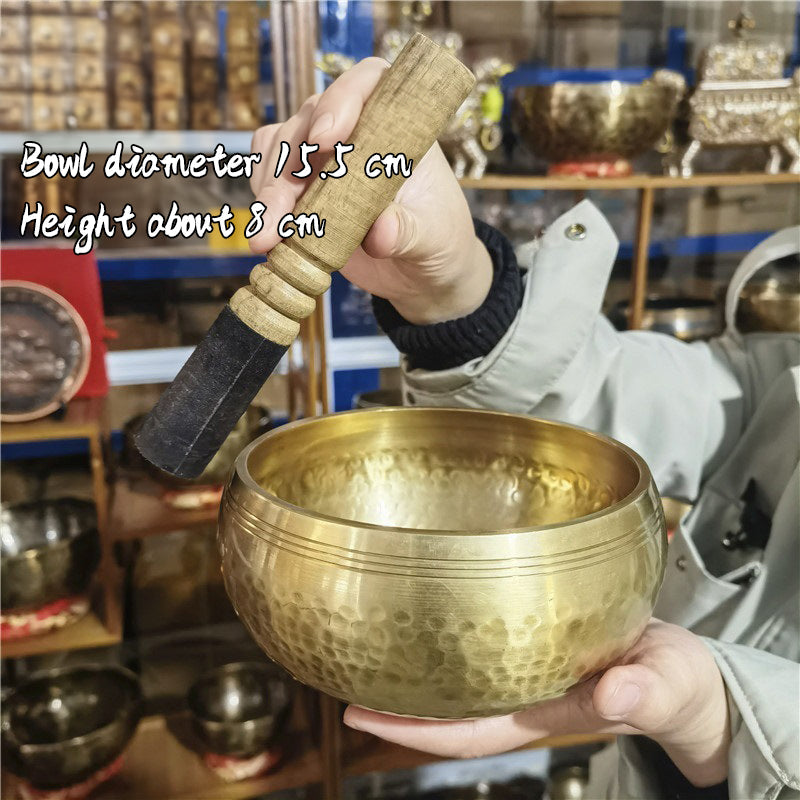 Handmade Tibetan Brass Singing Bowl with Sanskrit