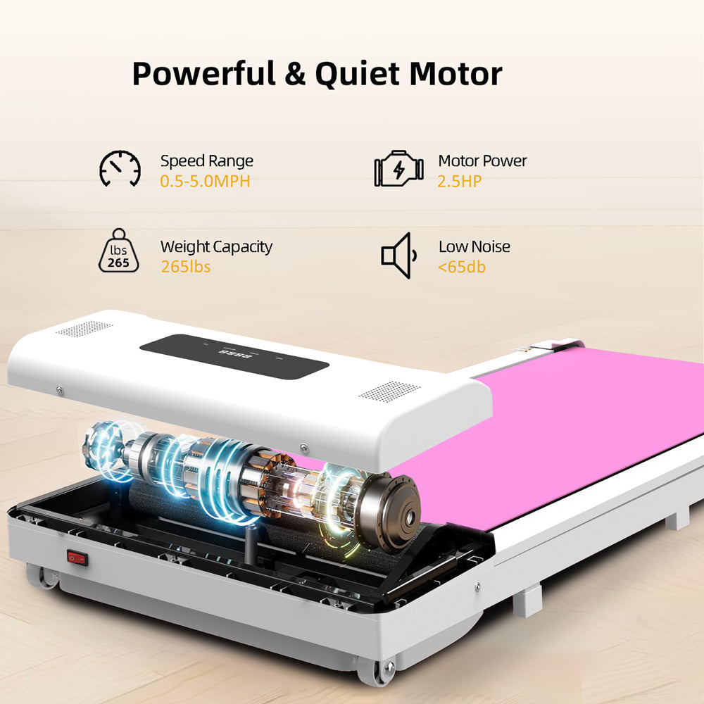 Under Desk Treadmill Walking Pad with Remote LED