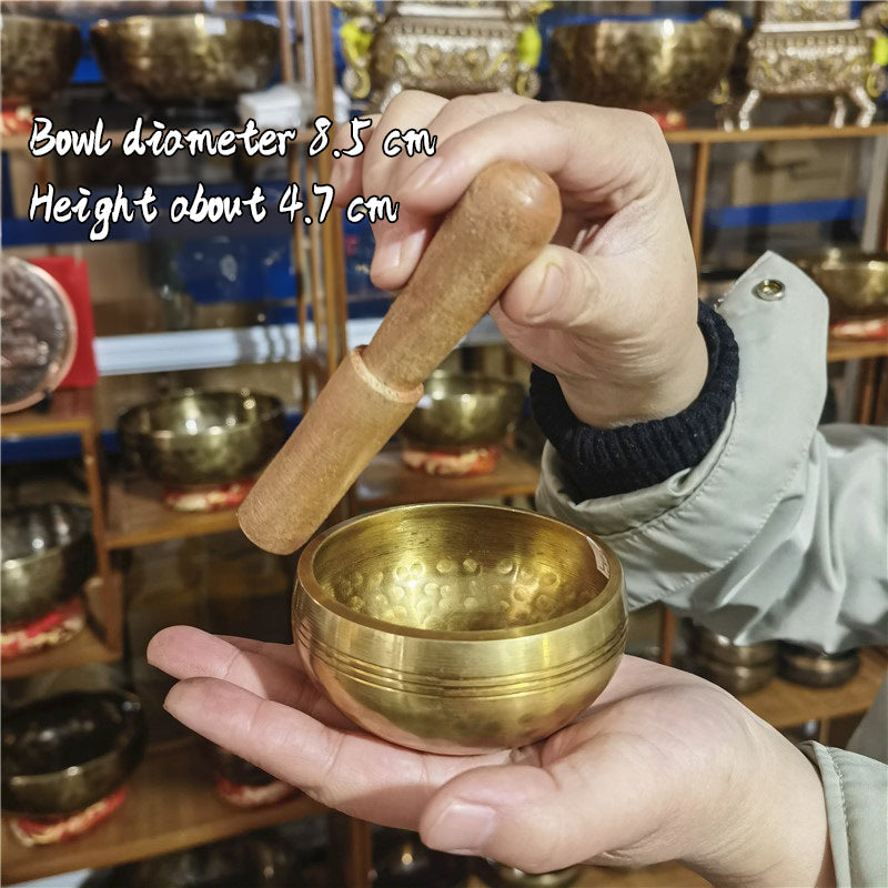 Handmade Tibetan Brass Singing Bowl with Sanskrit