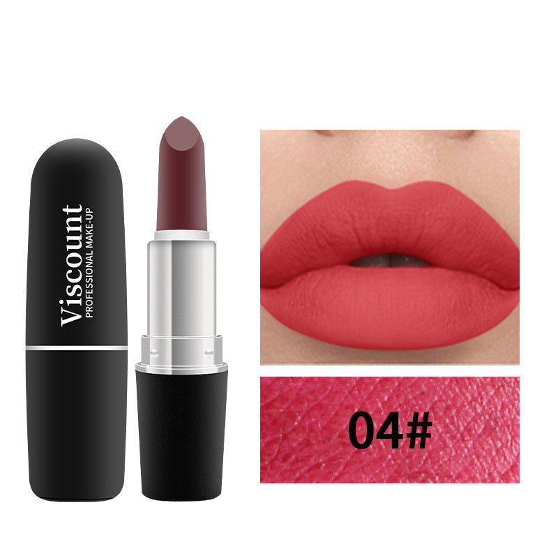 Frosted Matte White Bullet Lipstick 12 Color Shades