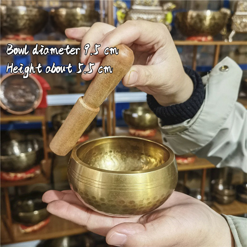 Handmade Tibetan Brass Singing Bowl with Sanskrit