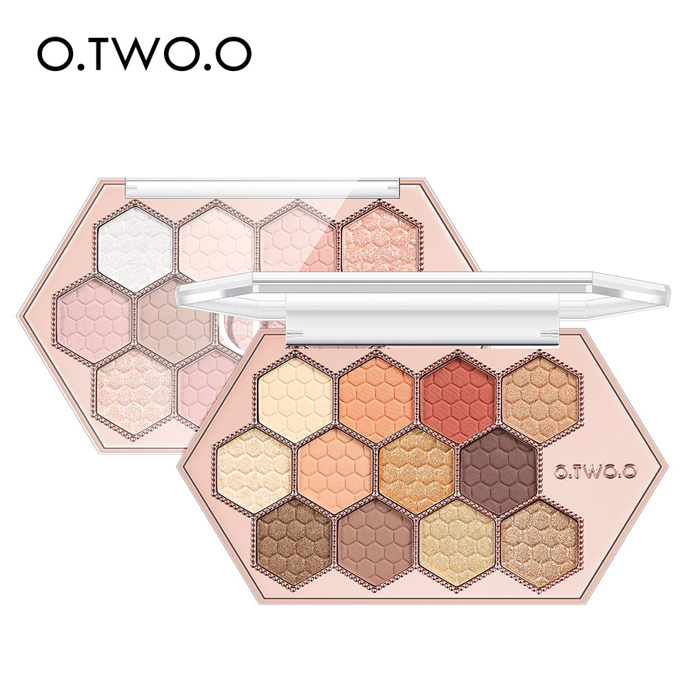 12-Color Honeycomb Hexagonal Star Diamond Eyeshadow Palette