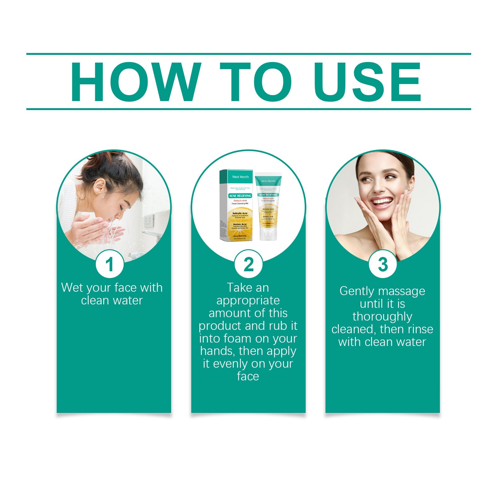Salicylic Acid Anti Acne Moisturizing Oil Control Cleanser