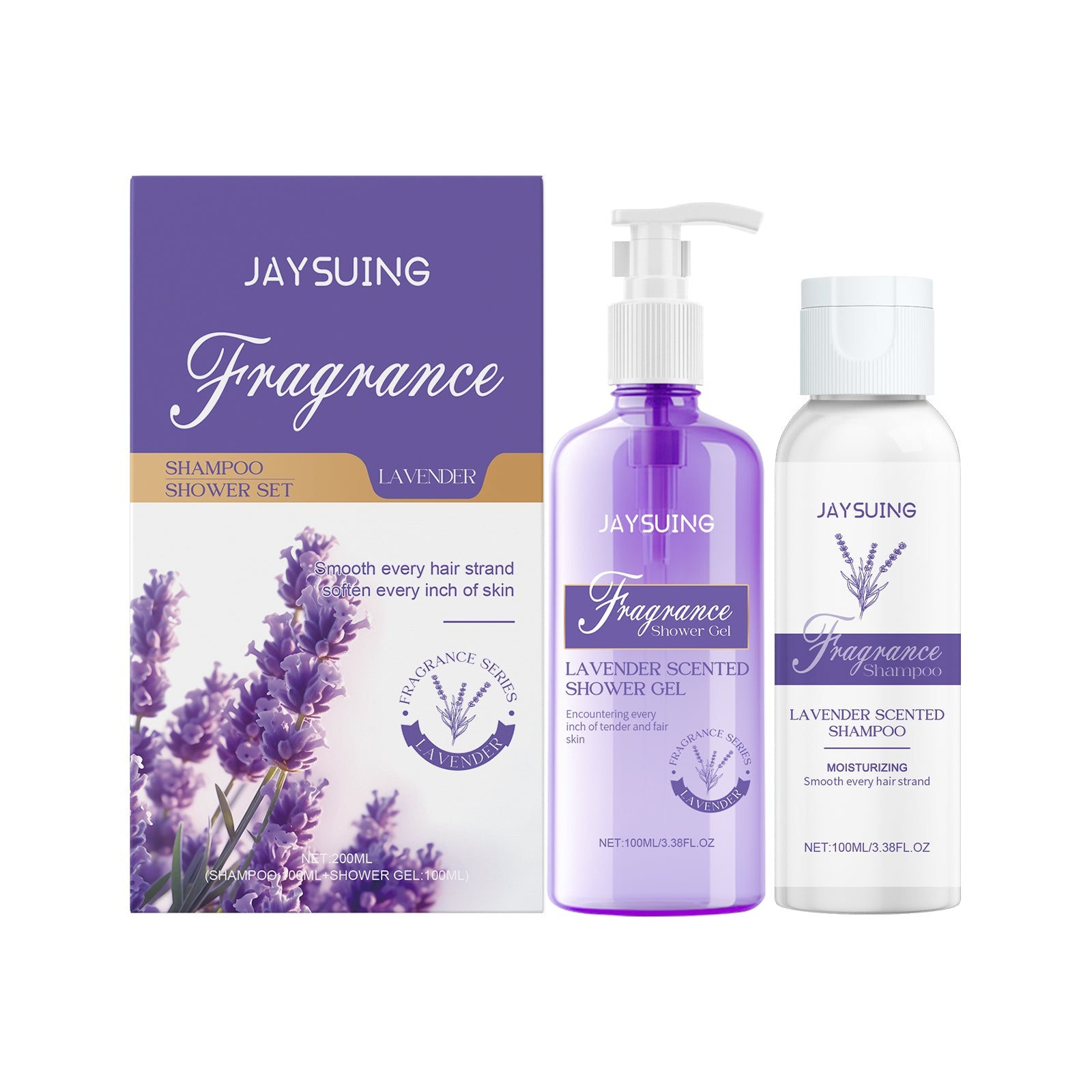 Lavender Shampoo Shower Set for Gentle Cleansing Moisture