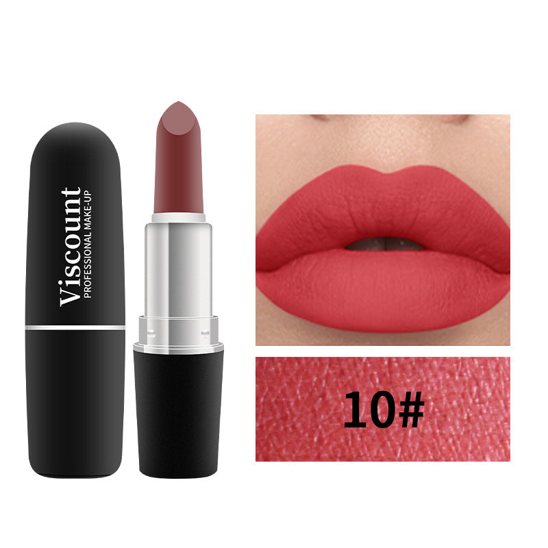 Frosted Matte White Bullet Lipstick 12 Color Shades