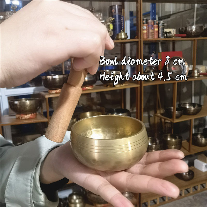 Handmade Tibetan Brass Singing Bowl with Sanskrit