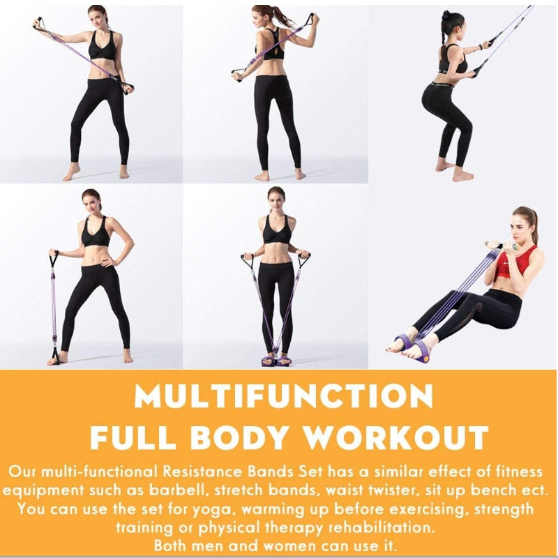 Multifunction Fitness Pedal Exerciser with Elastic Resistance