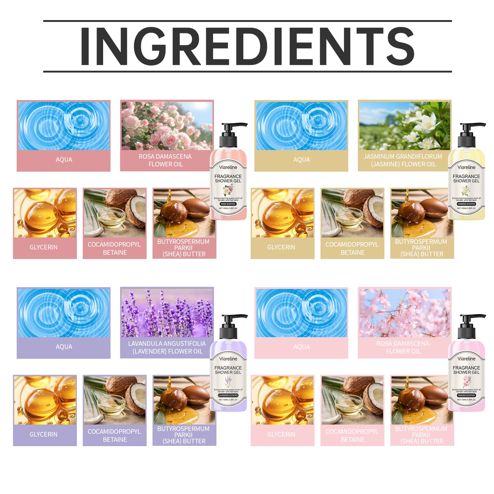 Lavender Fragrant Shower Gel Moisturizing Body Wash Women