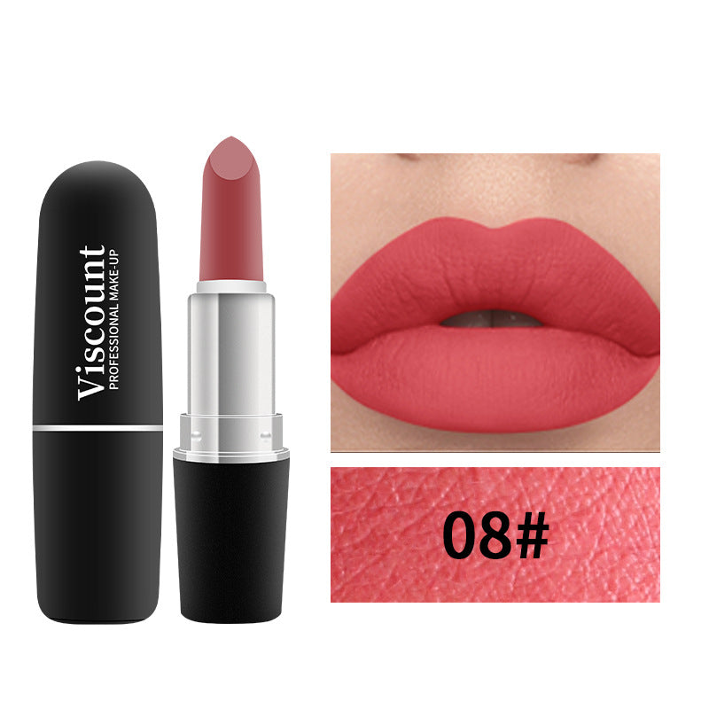 Frosted Matte White Bullet Lipstick 12 Color Shades