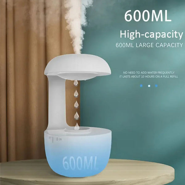 600ml Water Drop Ultrasonic Essential Oil Diffuser Humidifier
