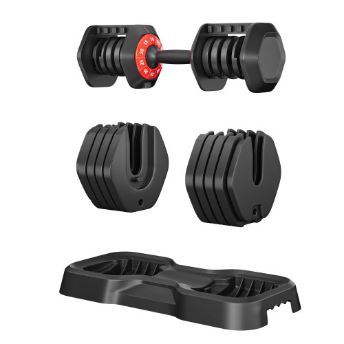 10-in-1 Adjustable Dumbbell Set 55lb Quick Adjustment
