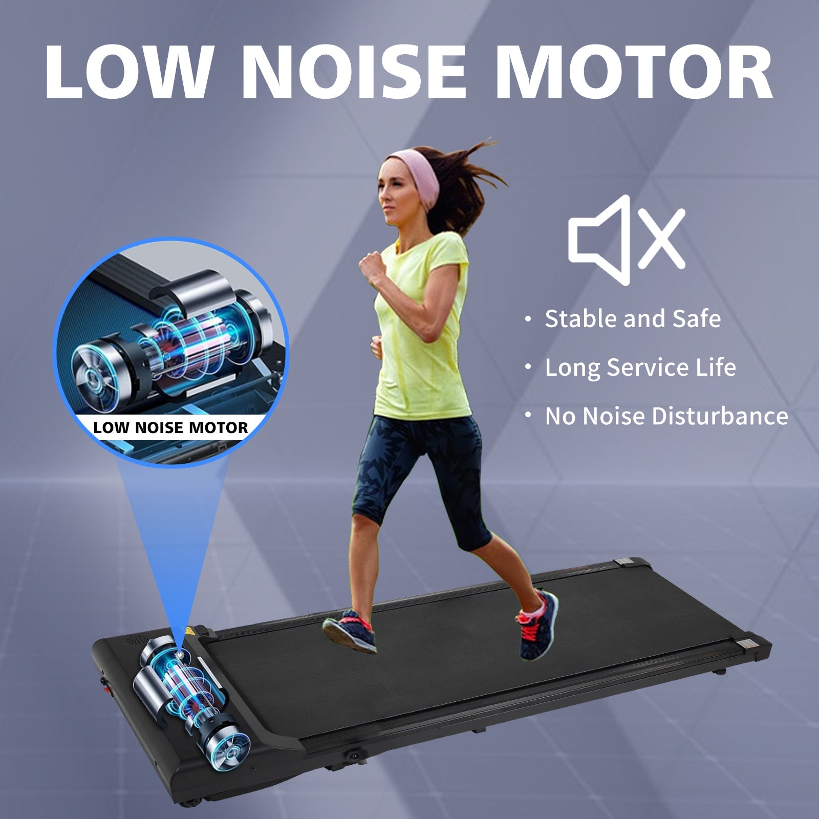 Portable Treadmill with Remote Control for Walking Jogging