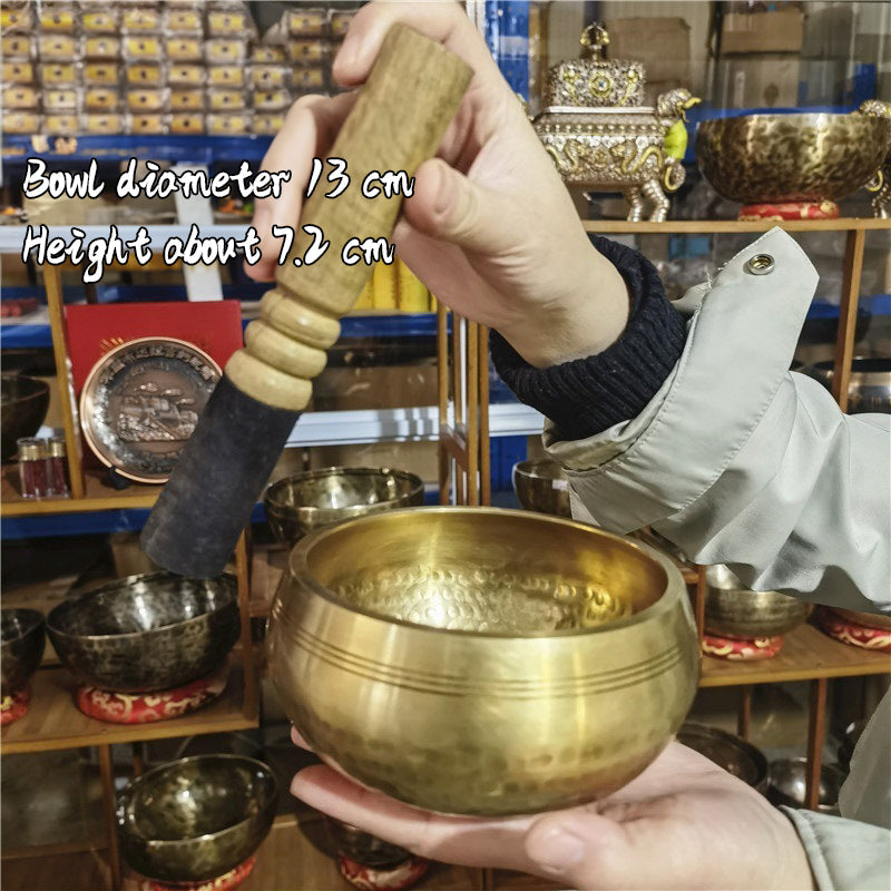 Handmade Tibetan Brass Singing Bowl with Sanskrit