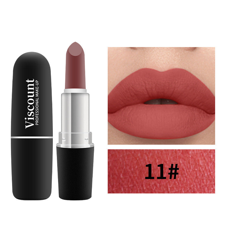 Frosted Matte White Bullet Lipstick 12 Color Shades