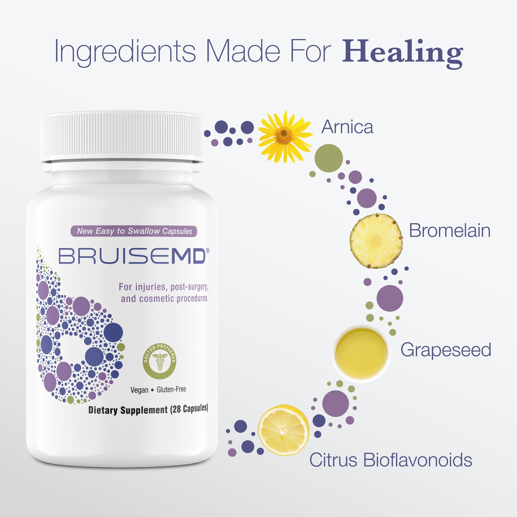 Arnica Bromelain Capsules for Bruise Support