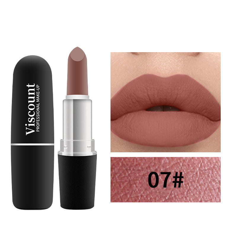 Frosted Matte White Bullet Lipstick 12 Color Shades