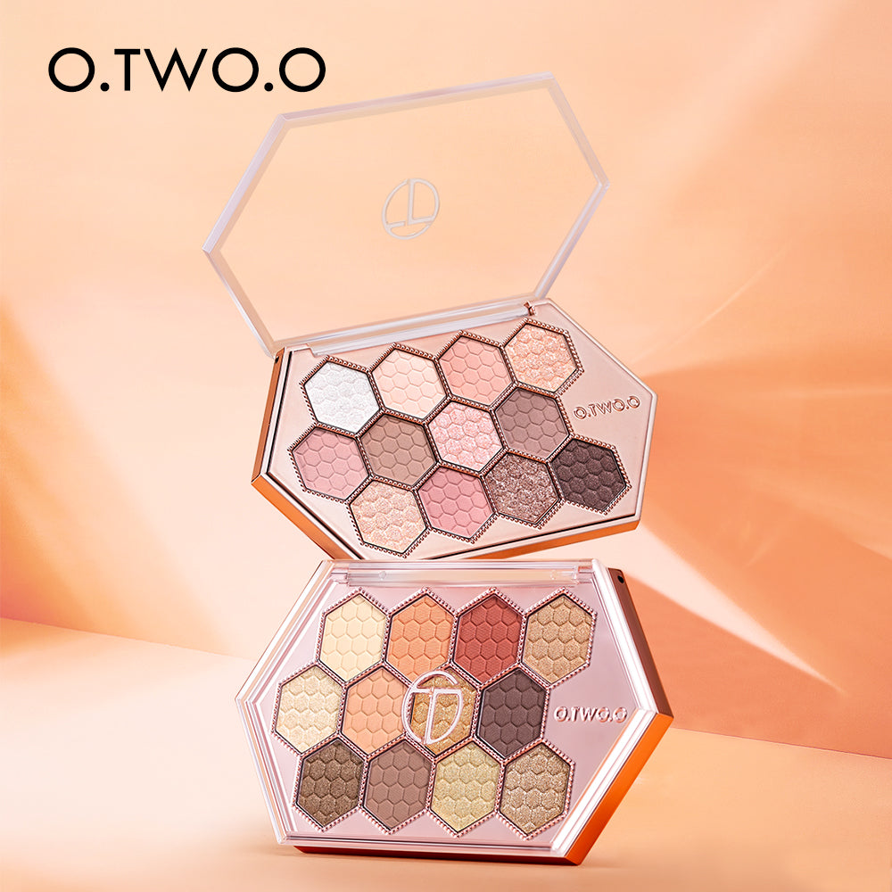 12-Color Honeycomb Hexagonal Star Diamond Eyeshadow Palette