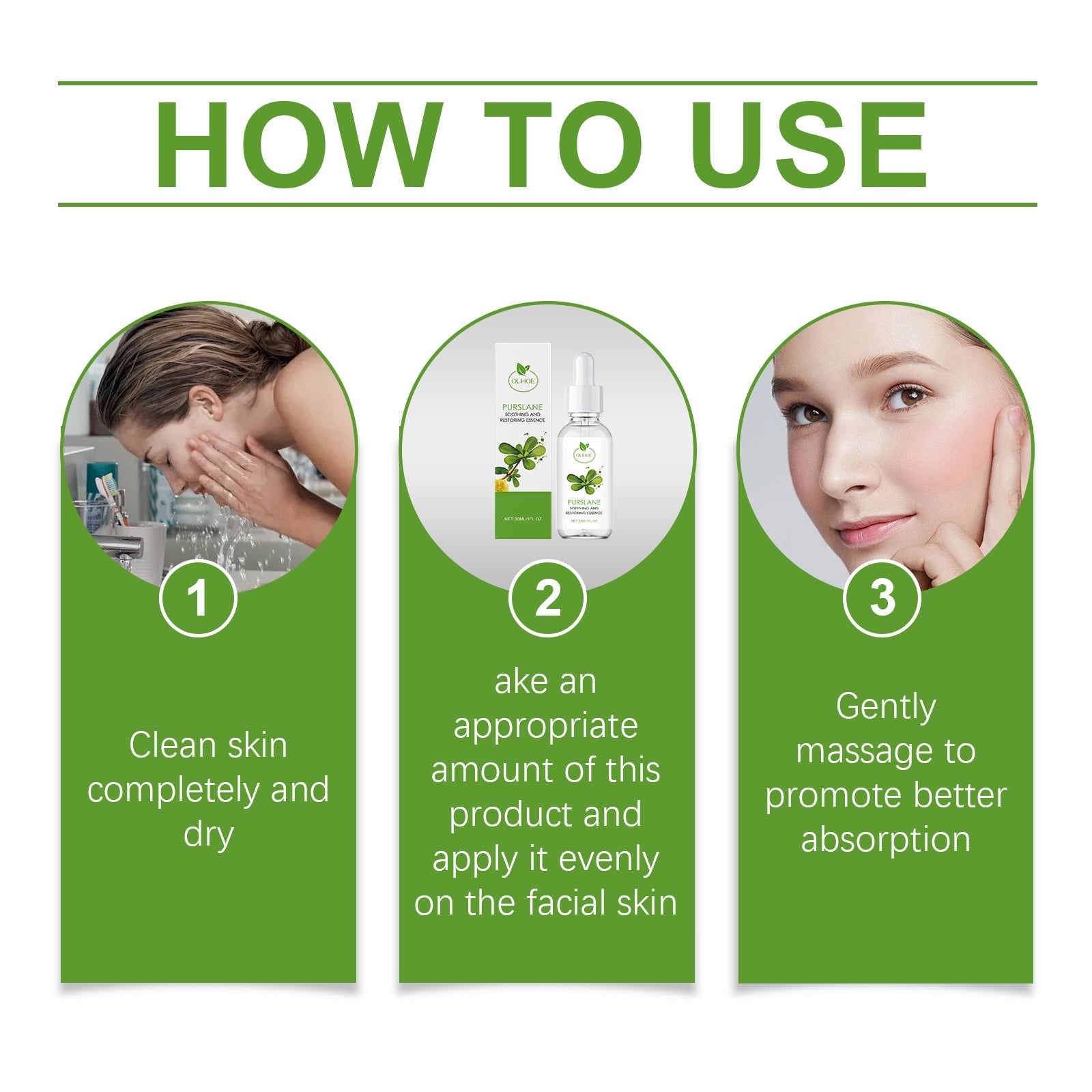 Purslane Soothing Repair Facial Hydrating Moisturizing Serum