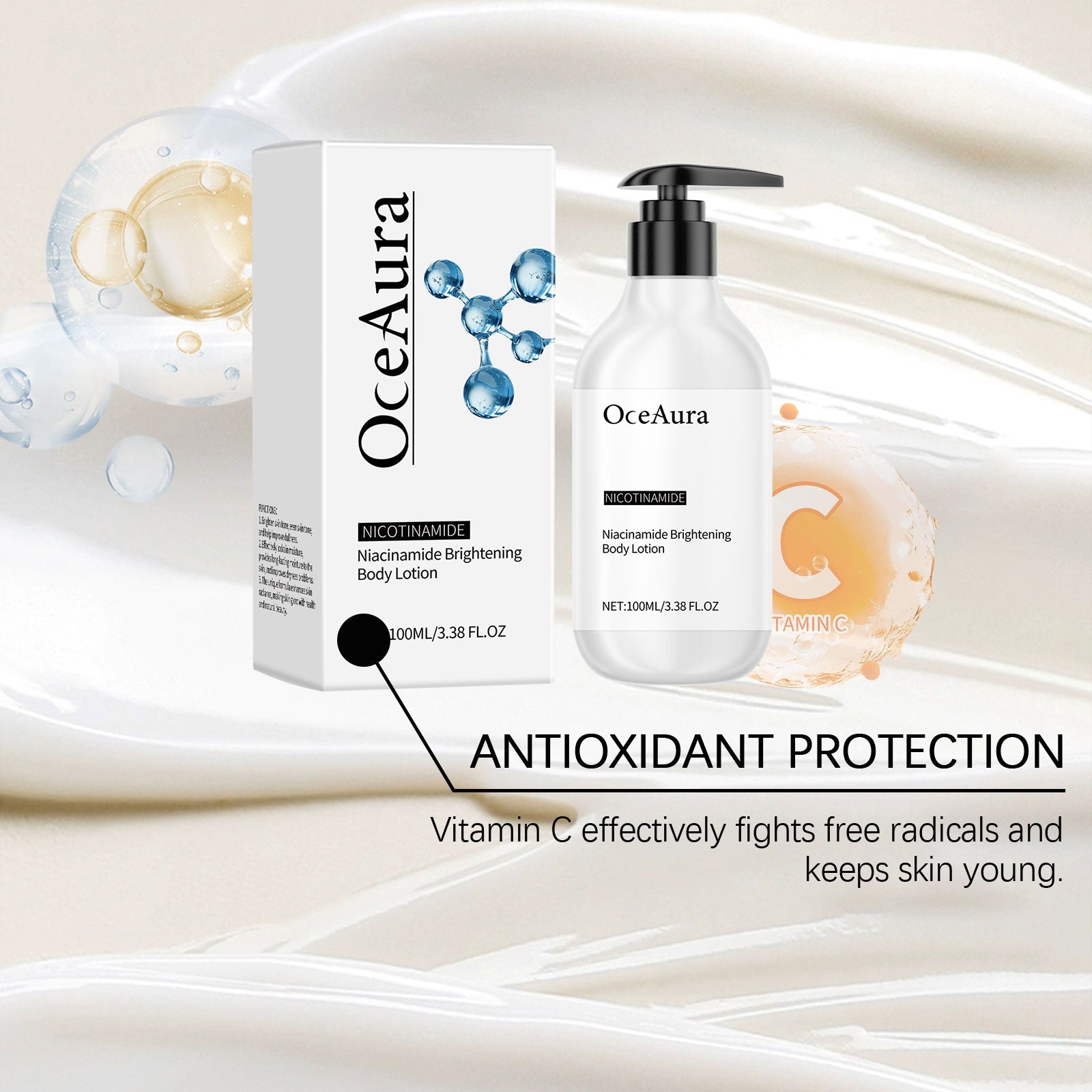 Niacinamide Body Lotion Hydrating Moisturizing Soothing Dry Skin