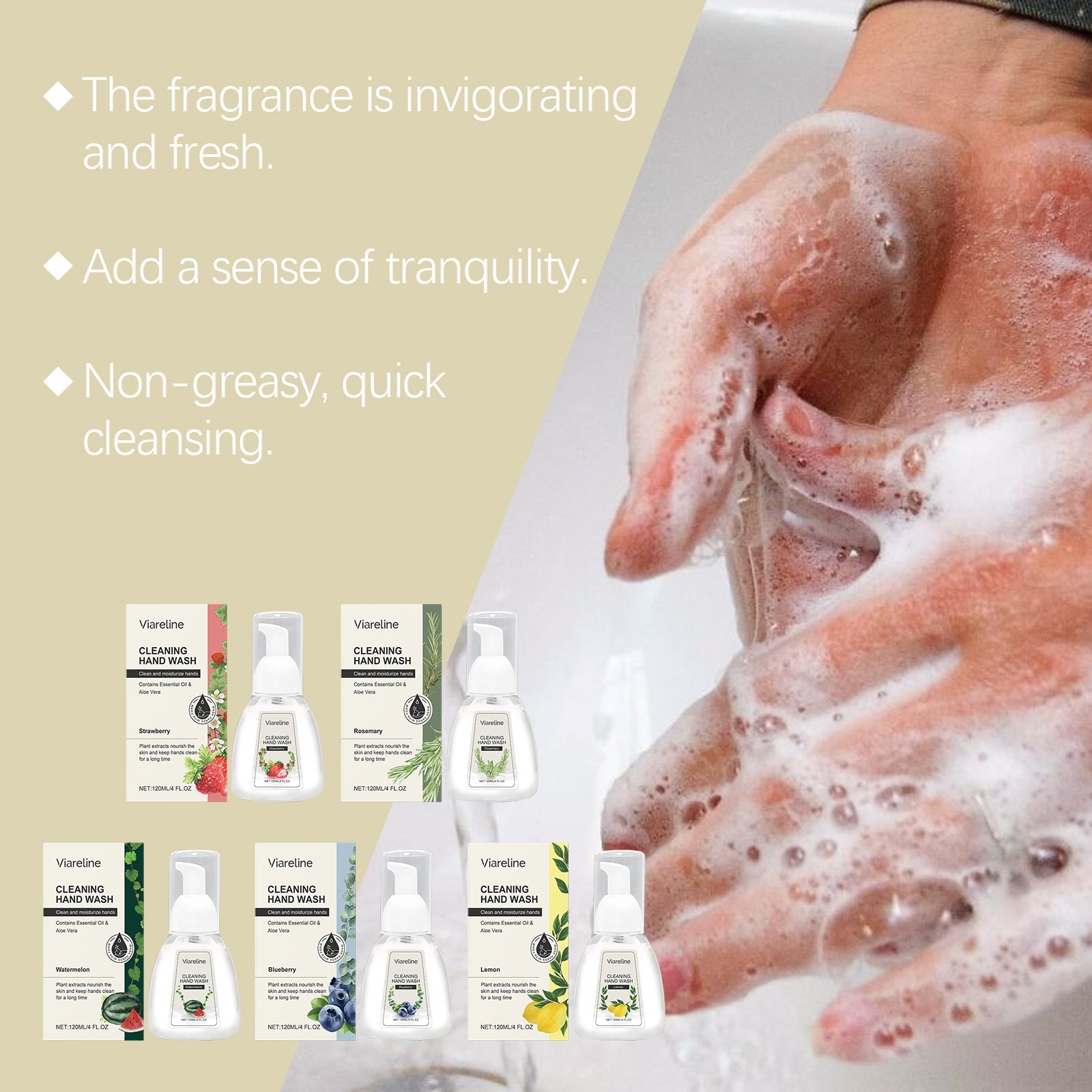 Strawberry Foaming Hand Sanitizer Gentle Moisturizing Cleanser
