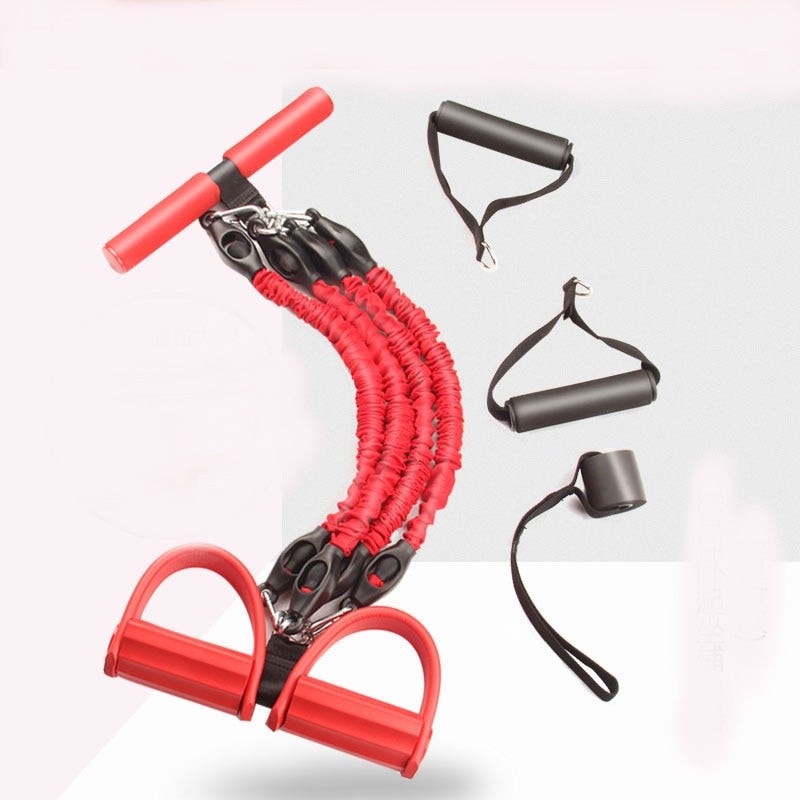 Multifunction Fitness Pedal Exerciser with Elastic Resistance
