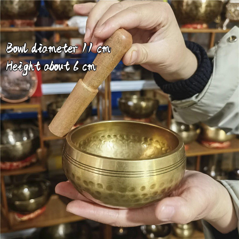 Handmade Tibetan Brass Singing Bowl with Sanskrit