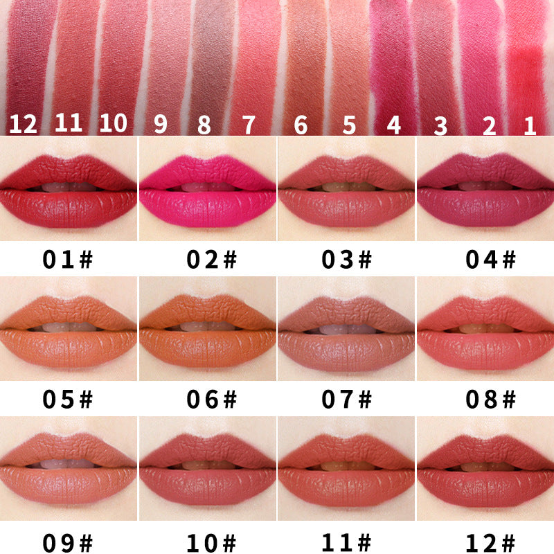 Small Square Tube Matte Moisturizing Long Lasting Lipstick