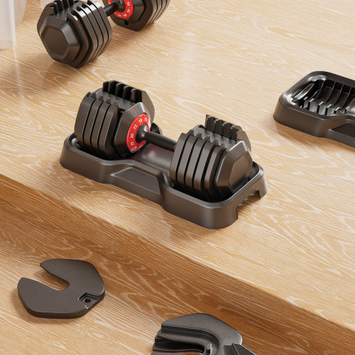 10-in-1 Adjustable Dumbbell Set 55lb Quick Adjustment
