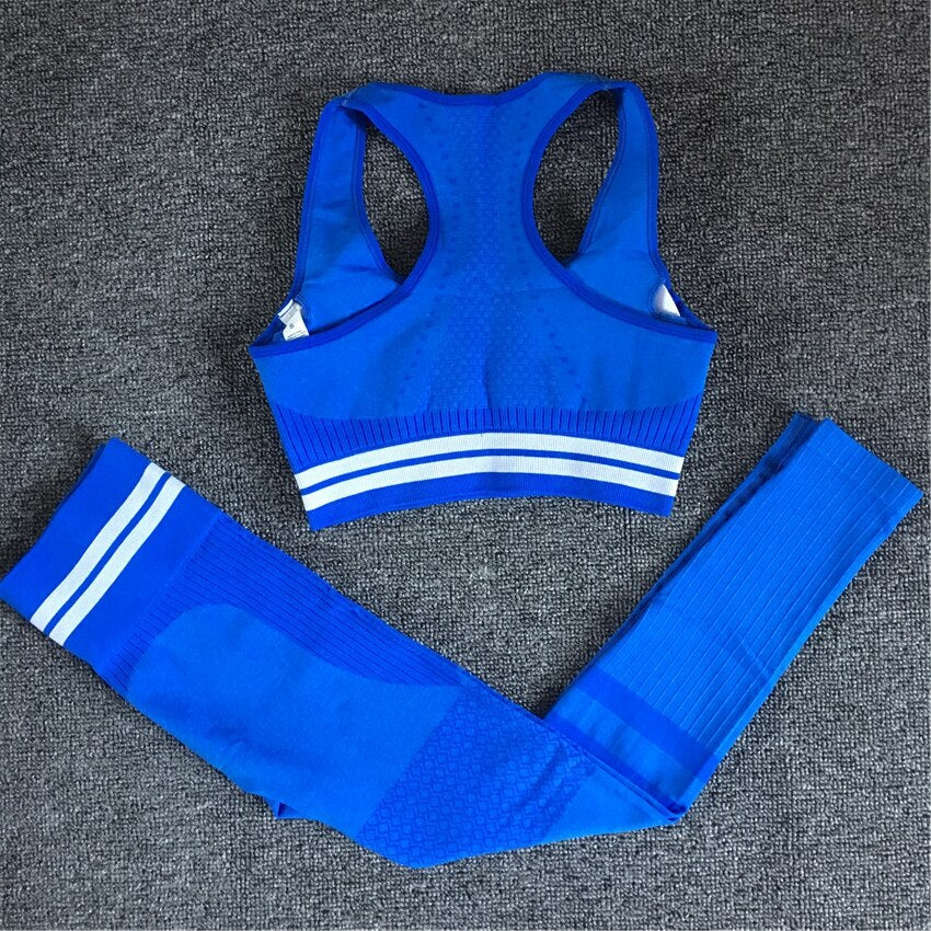Women's Seamless Yoga Set High Waist Leggings Bra
