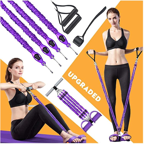 Multifunction Fitness Pedal Exerciser with Elastic Resistance