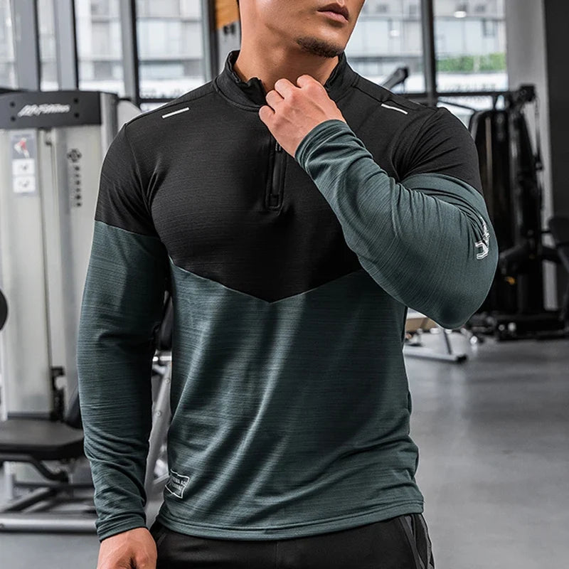 Men's Long Sleeve Compression Rashguard Fitness Sports Shirt