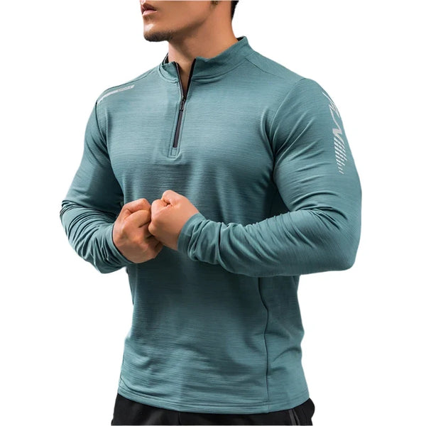 Men's Long Sleeve Compression Rashguard Fitness Sports Shirt