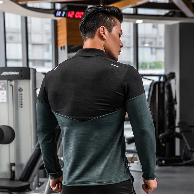 Men's Long Sleeve Compression Rashguard Fitness Sports Shirt