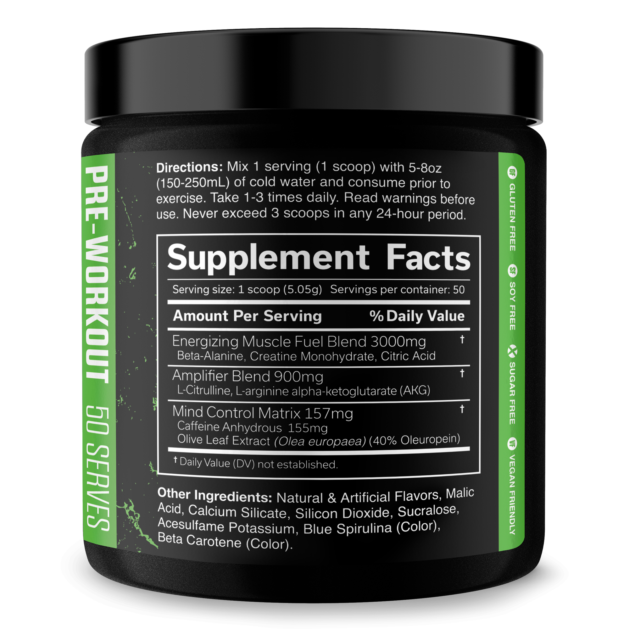 Pre Workout Fitness Supplement Powder