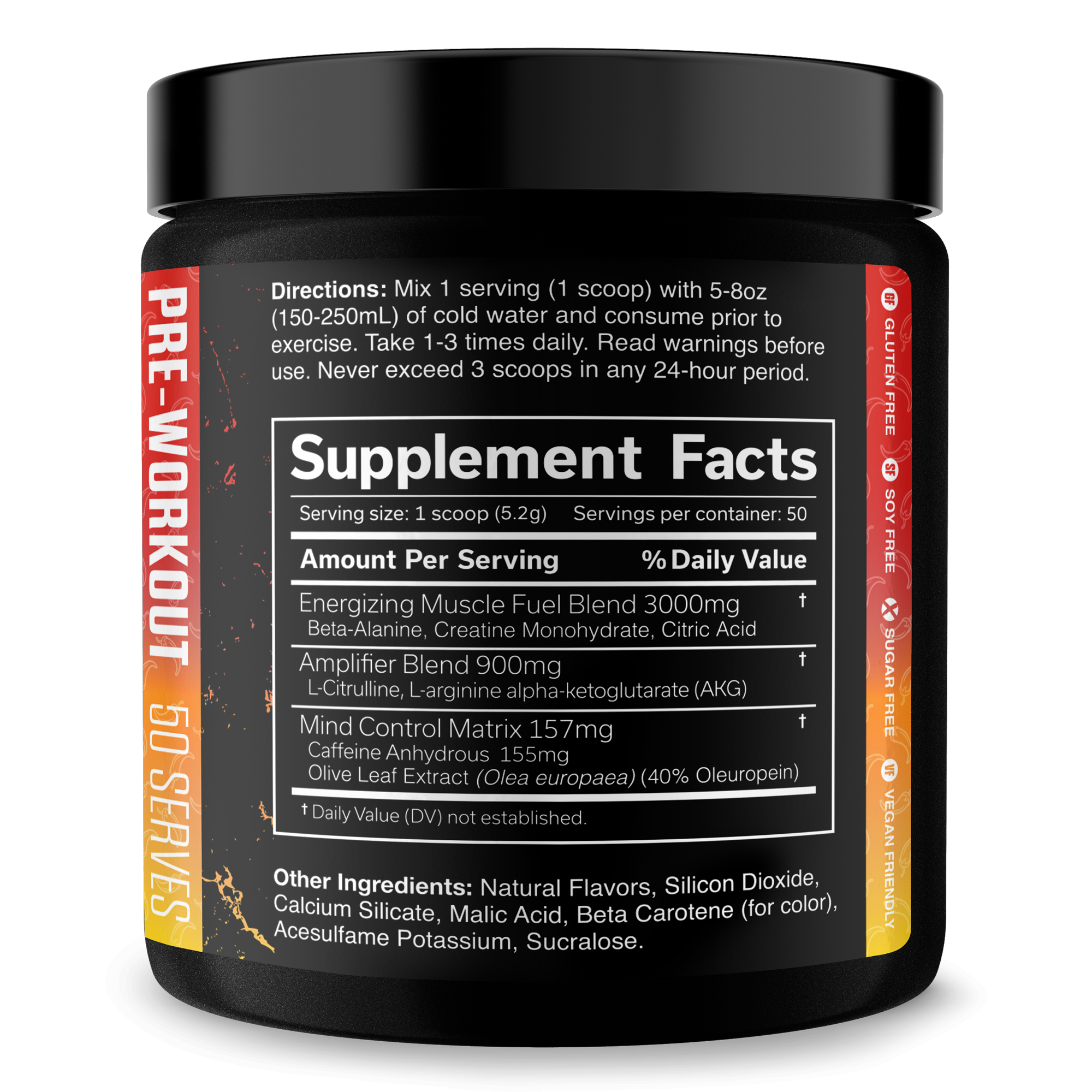 Pre Workout Fitness Supplement Powder