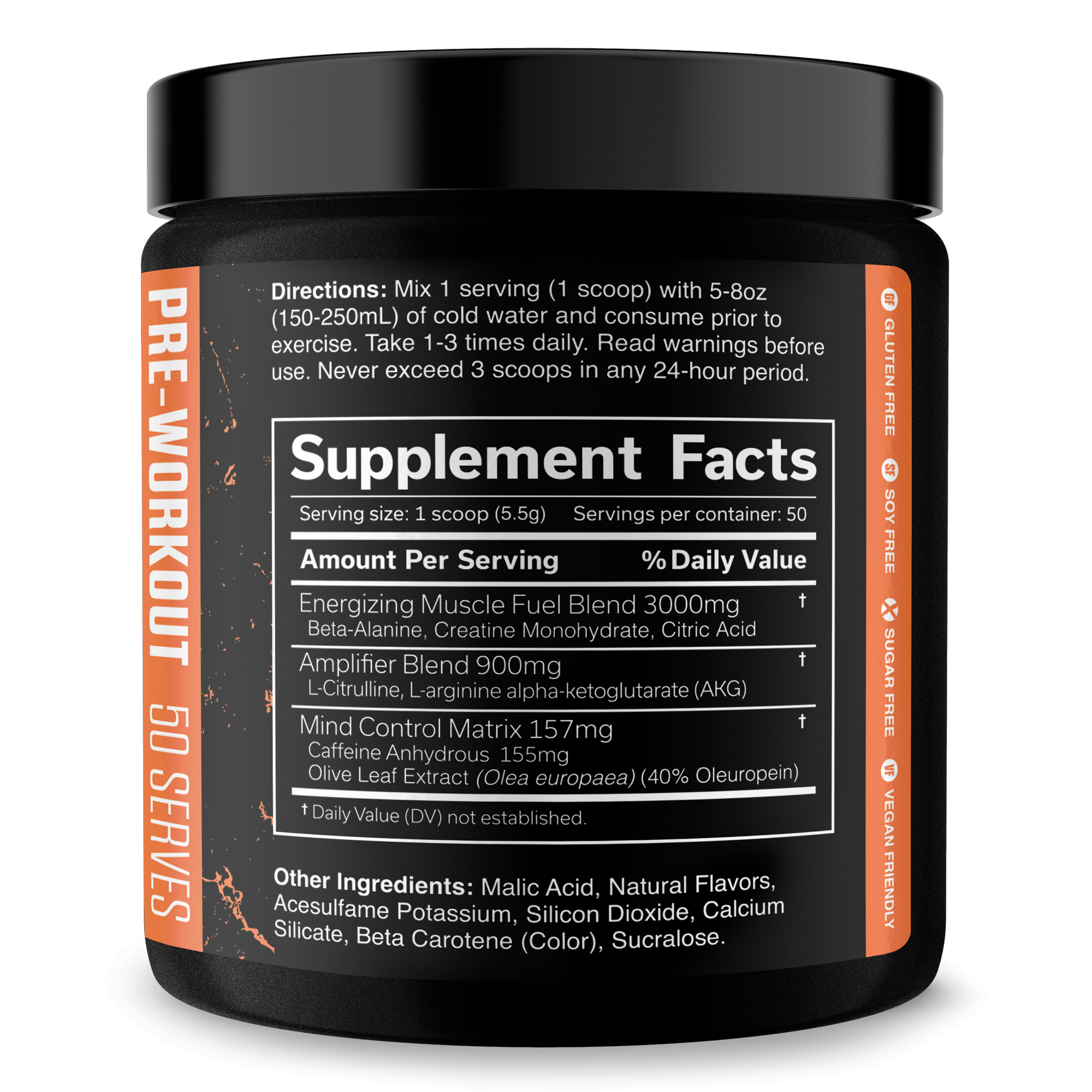 Pre Workout Fitness Supplement Powder