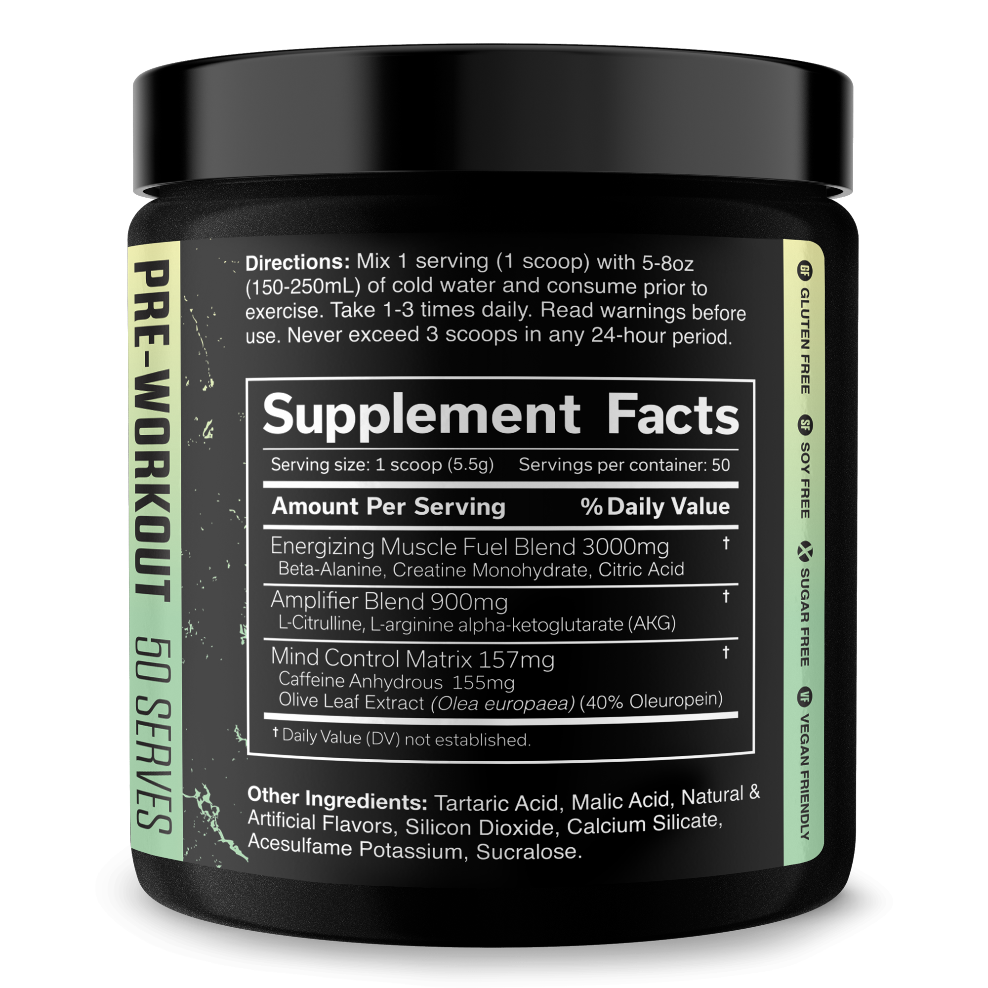Pre Workout Fitness Supplement Powder
