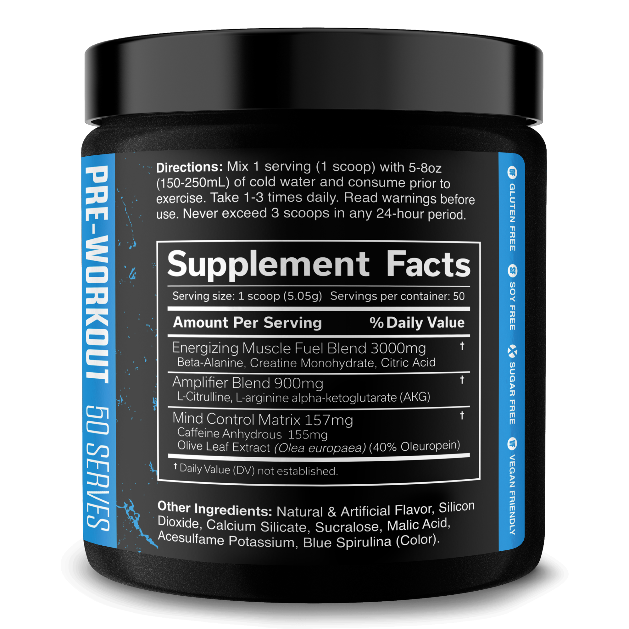 Pre Workout Fitness Supplement Powder