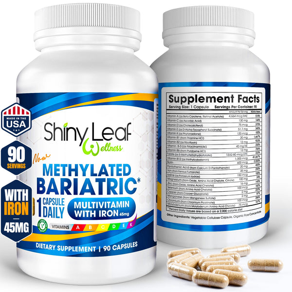 Methylated Bariatric Multivitamin with 45mg Iron Capsule