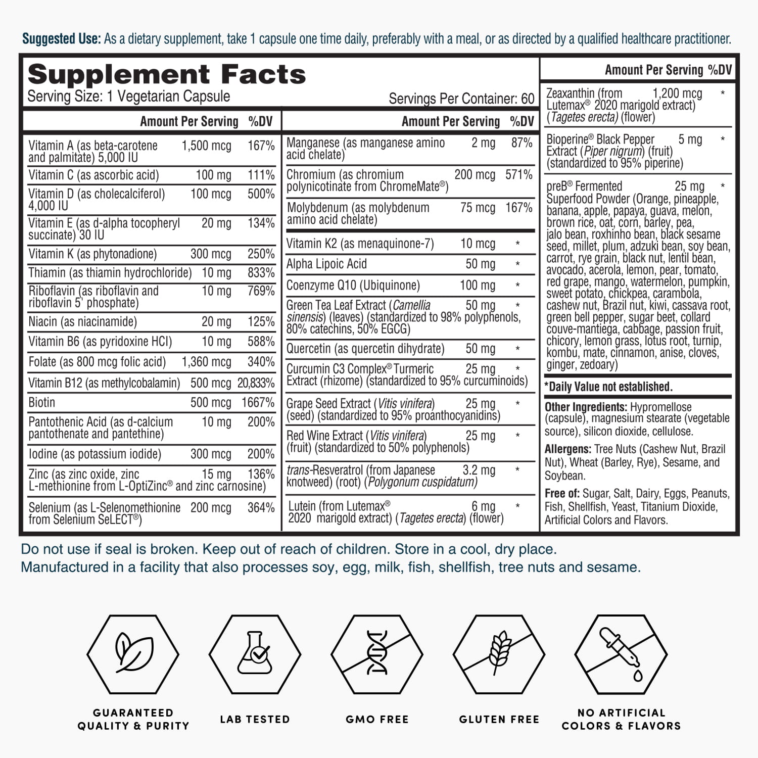 Gold One Daily Multivitamin Supplement
