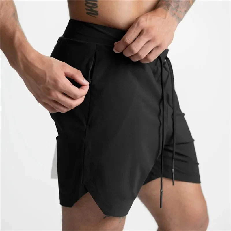 Men's Quick Dry Performance Shorts with Zipper Pocket