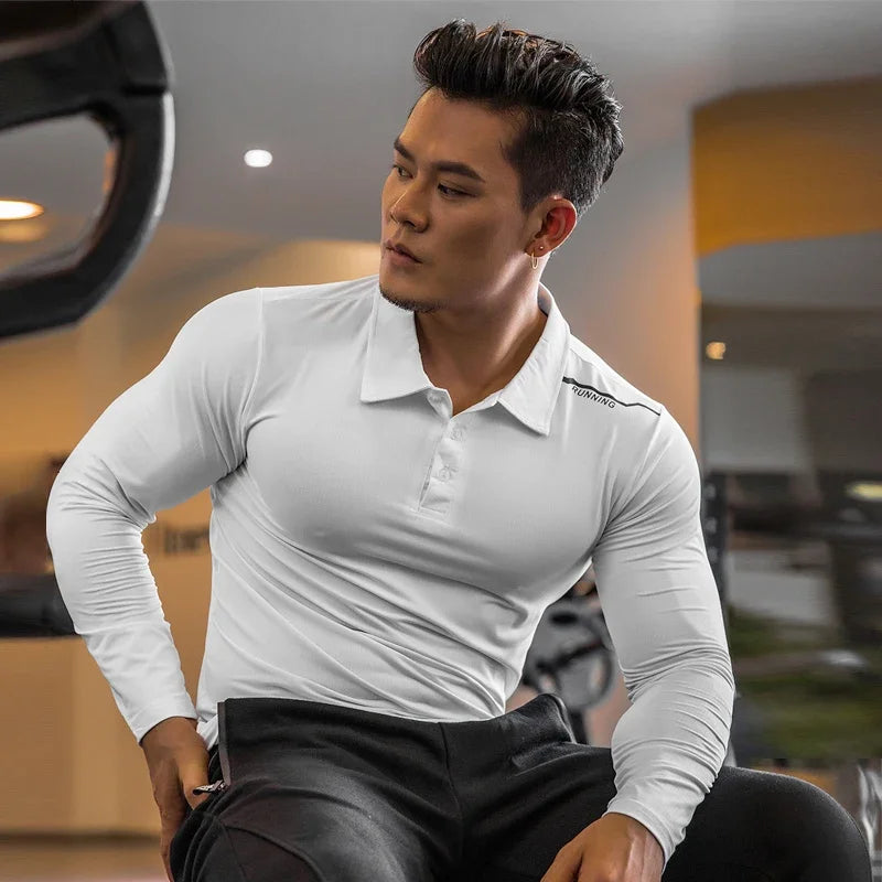 Men's Long Sleeve Compression Rashguard Fitness Sports Shirt