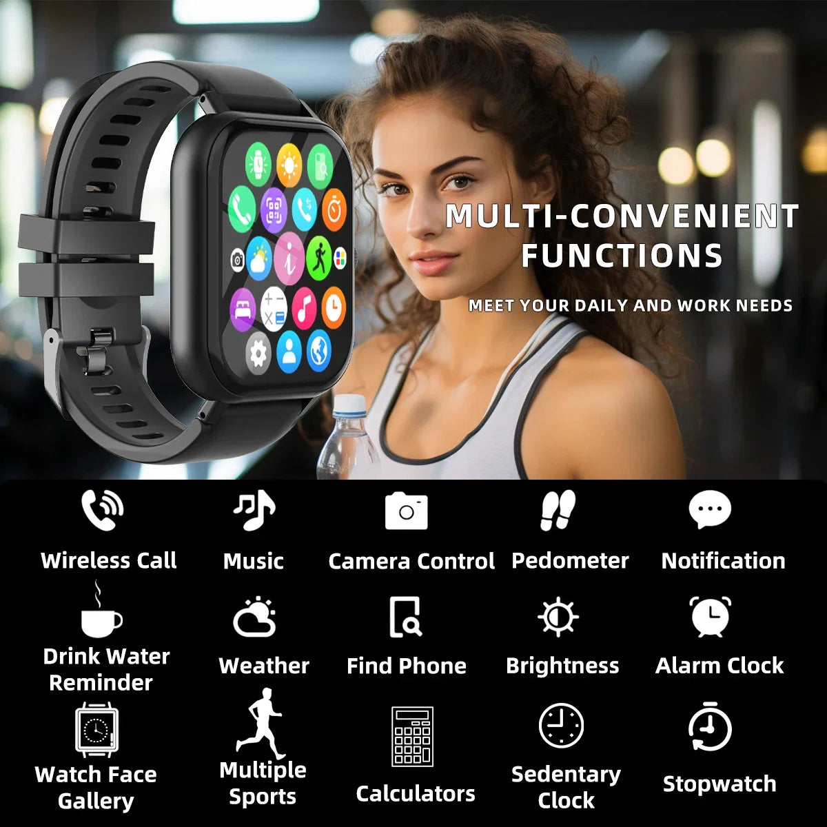 1.99" Bluetooth Call Smartwatch for Men Women