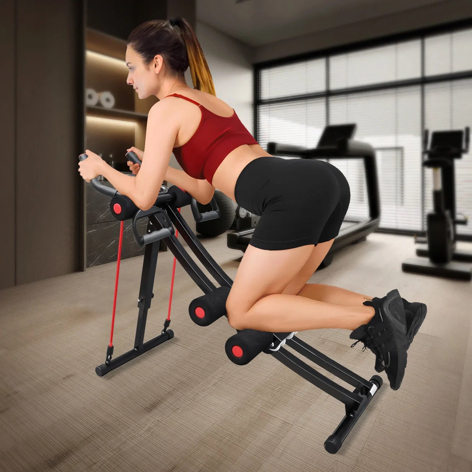 Foldable Ab Machine Core Trainer with LCD Display